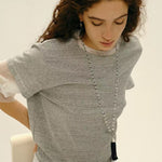 Pinecone Crystal Tassel Necklace - floysun