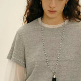 Pinecone Crystal Tassel Necklace - floysun