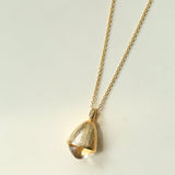 Pinecone Pendant Necklace – Gold White Crystal - floysun