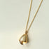 Pinecone Pendant Necklace – Gold White Crystal - floysun
