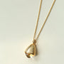 Pinecone Pendant Necklace – Gold White Crystal - floysun