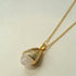 Pinecone Pendant Necklace – Gold White Jade - floysun