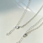 Pinecone Pendant Necklace – Silver White Crystal - floysun