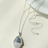 Pinecone Pendant Necklace – Silver White Jade - floysun