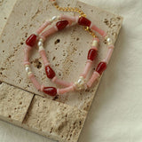 Pink Berry Summer Beaded Necklace - floysun