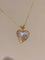 Pink Mother of Pearl Heart Necklace with Daisy CZ Detail - floysun