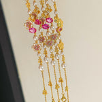 Pink Sapphire Floral Pearl Bracelet - floysun