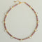Pink Tourmaline & Clear Quartz Beaded Necklace - floysun