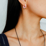 Pink Woven Heart Earrings - floysun