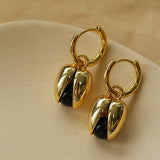 Pistachio Bloom & Natural Stone Bud Earrings - Gold - floysun