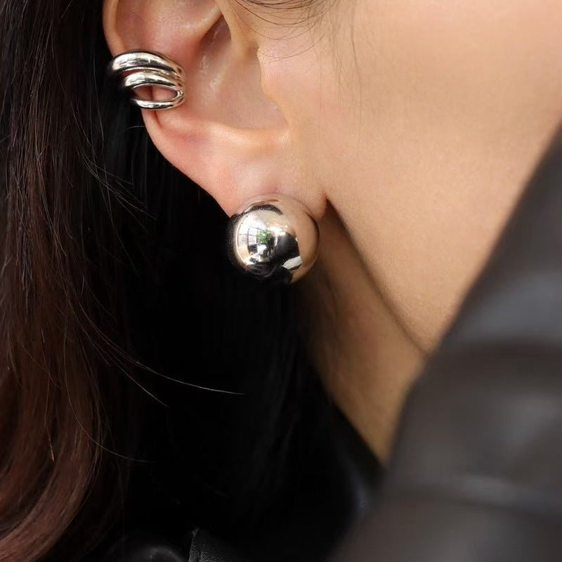 Planet Hoop Earrings – 925 Sterling Silver Polished or Diamond Accent Options - floysun
