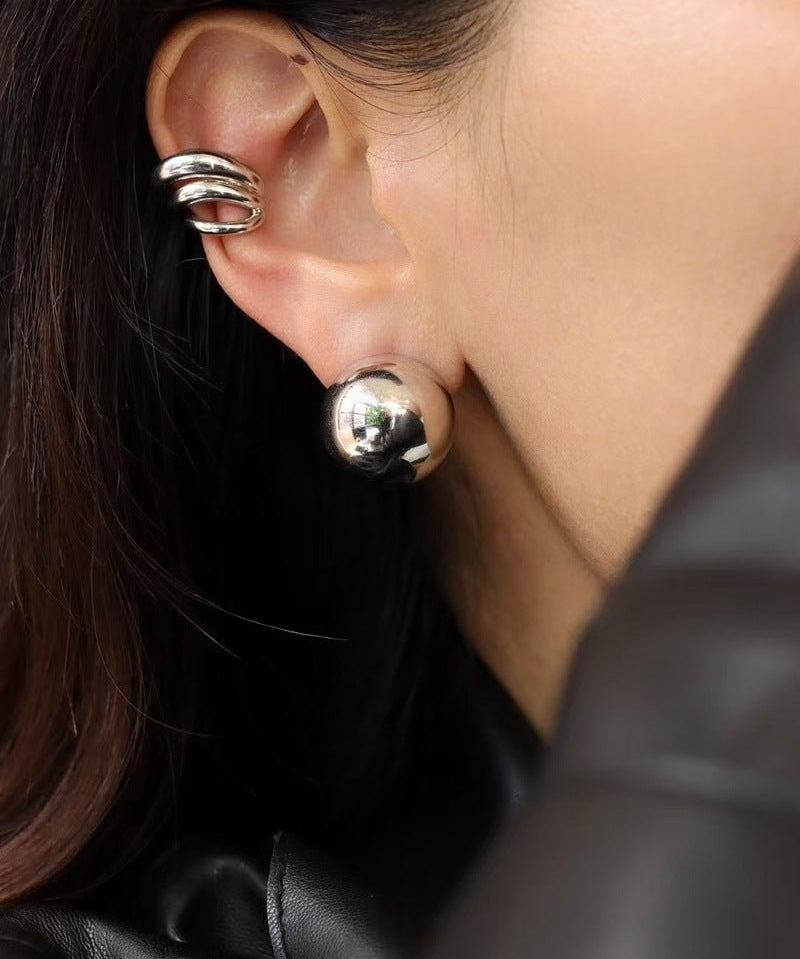 Planet Hoop Earrings – 925 Sterling Silver Polished or Diamond Accent Options - floysun