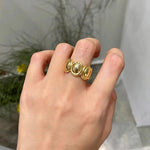 Polished Oval Sculptural Band Ring - floysun