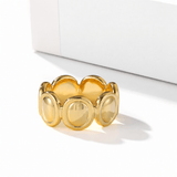 Polished Oval Sculptural Band Ring - floysun