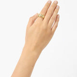 Polished Oval Sculptural Band Ring - floysun