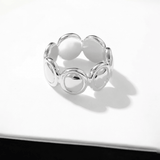 Polished Oval Sculptural Band Ring - floysun