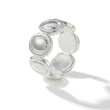 Polished Oval Sculptural Band Ring - floysun