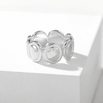 Polished Oval Sculptural Band Ring - floysun