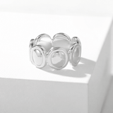 Polished Oval Sculptural Band Ring - floysun