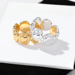Polished Oval Sculptural Band Ring - floysun