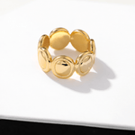 Polished Oval Sculptural Band Ring - floysun