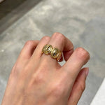 Polished Oval Sculptural Band Ring - floysun