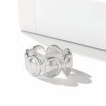 Polished Oval Sculptural Band Ring - floysun