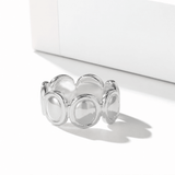 Polished Oval Sculptural Band Ring - floysun