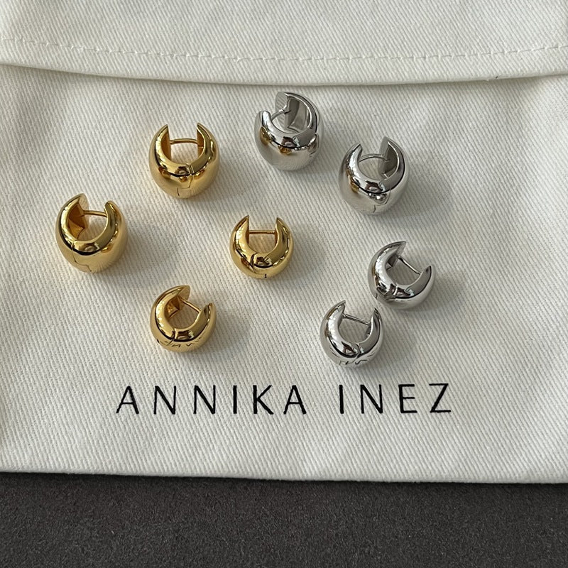 Polished U - Shape Hoop Earrings - floysun