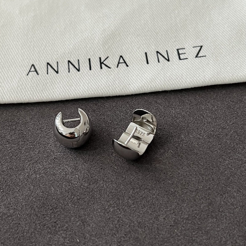 Polished U - Shape Hoop Earrings - floysun