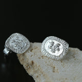 Primitive Rock Art Face Totem Stud Earrings - floysun
