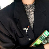 Princess - Inspired Enamel Magpie Brooch - floysun