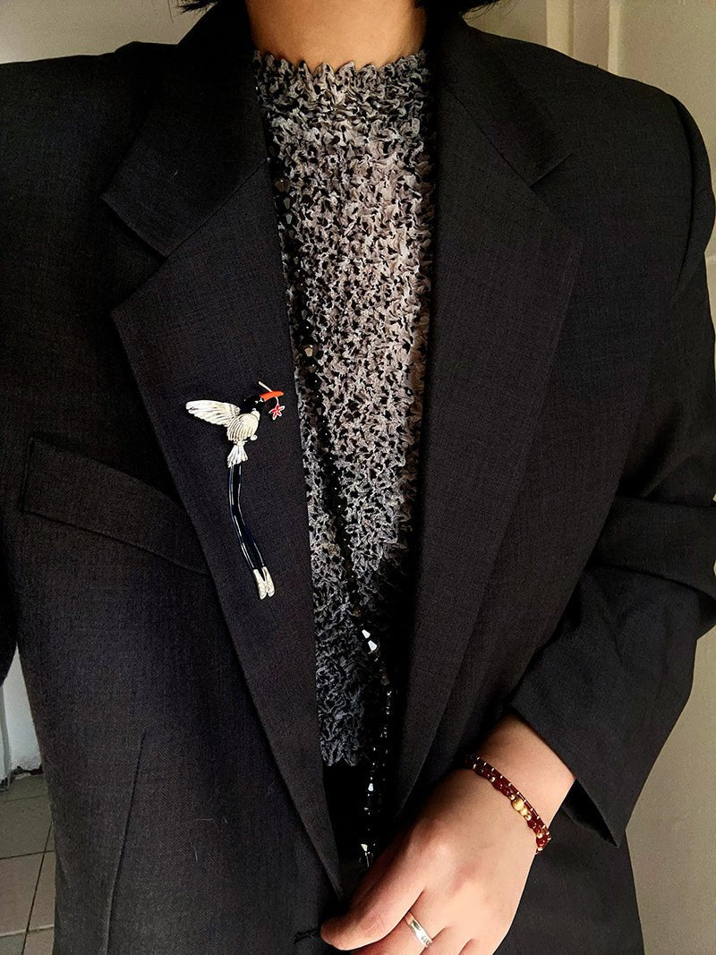 Princess - Inspired Enamel Magpie Brooch - floysun