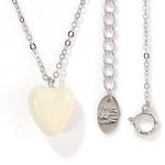 Puffy Enamel Heart Pendant Necklace - floysun
