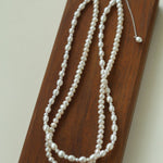 Pulldown Double - Layer Beaded Pearl Necklaces - floysun