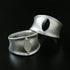 Pure Silver Black Hole Ring - Black Onyx/White Chalcedony - floysun
