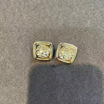 Pyramid Pavé Diamond Simulant Stud Earrings - floysun