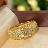 Radiant Canary Yellow Diamond Pavé Ring - floysun