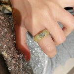 Radiant Canary Yellow Diamond Pavé Ring - floysun