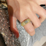 Radiant Canary Yellow Diamond Pavé Ring - floysun