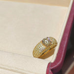 Radiant Canary Yellow Diamond Pavé Ring - floysun