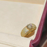 Radiant Canary Yellow Diamond Pavé Ring - floysun