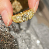 Radiant Canary Yellow Diamond Pavé Ring - floysun