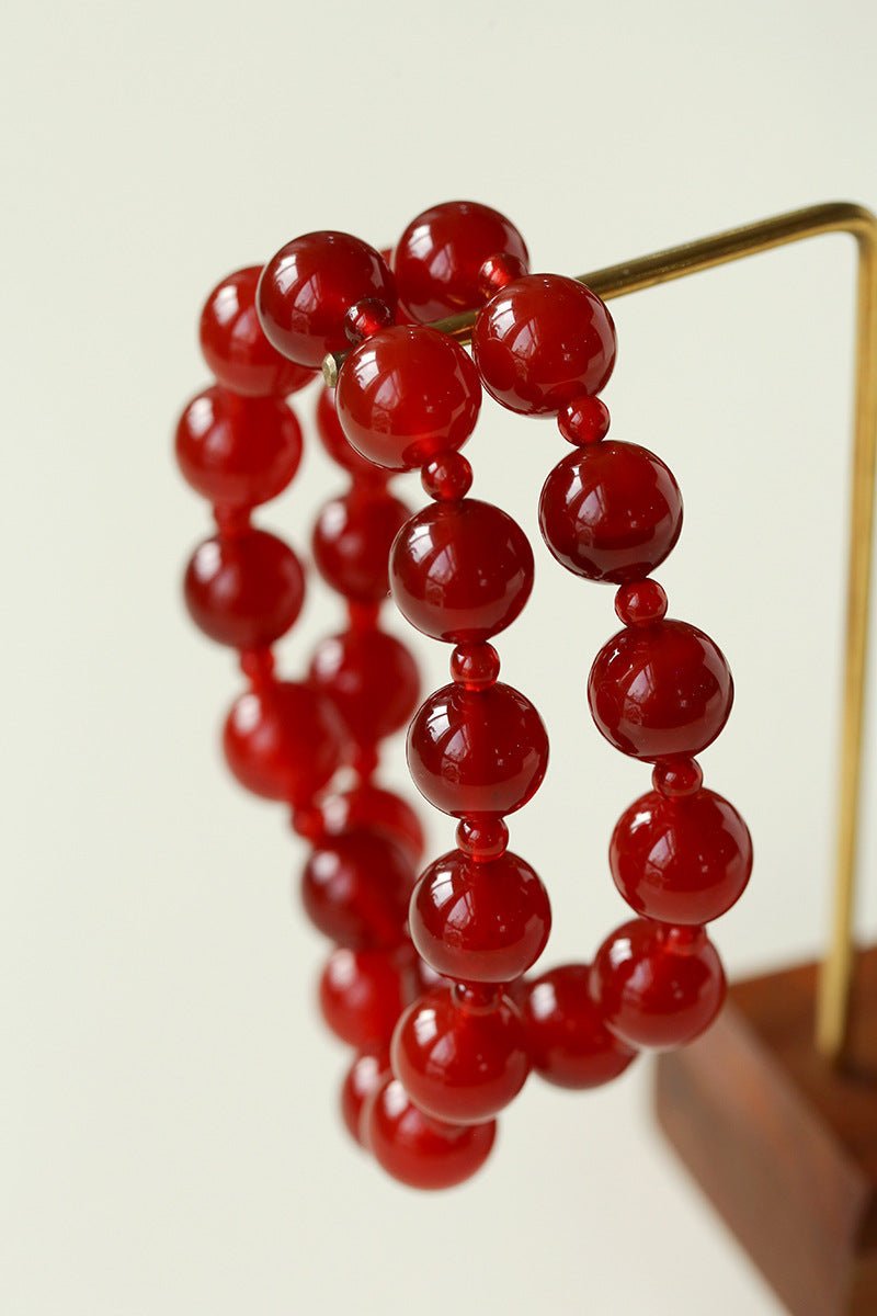 Radiant Red Agate Double Wrap Necklace - Bracelet - floysun