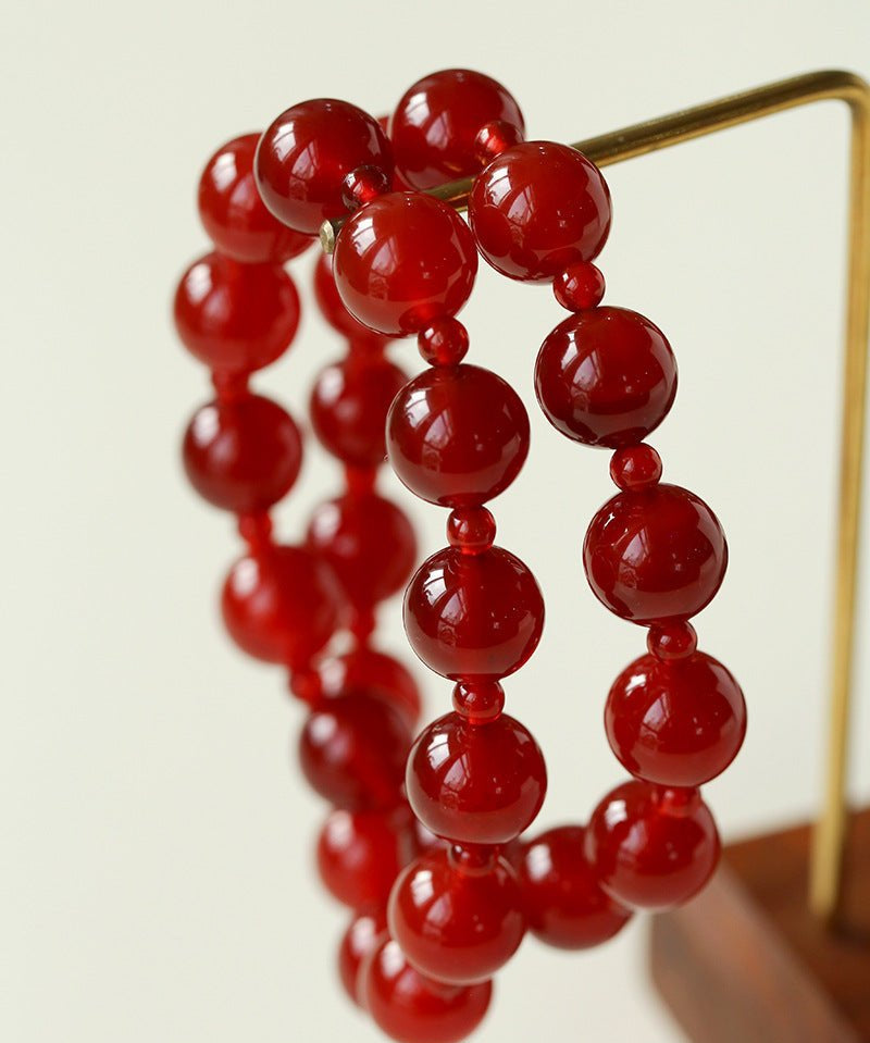 Radiant Red Agate Double Wrap Necklace - Bracelet - floysun