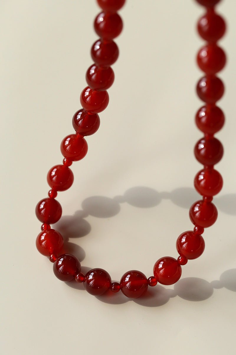 Radiant Red Agate Double Wrap Necklace - Bracelet - floysun