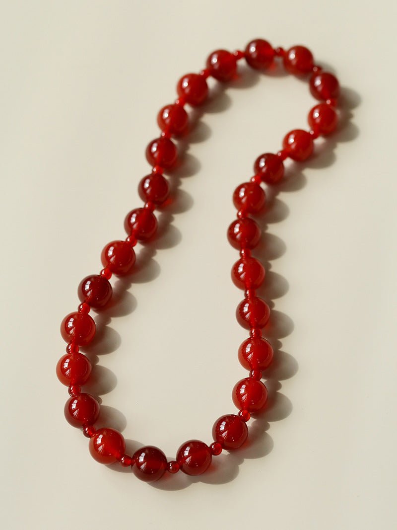 Radiant Red Agate Double Wrap Necklace - Bracelet - floysun