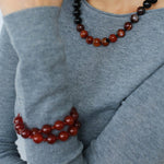 Radiant Red Agate Double Wrap Necklace - Bracelet - floysun