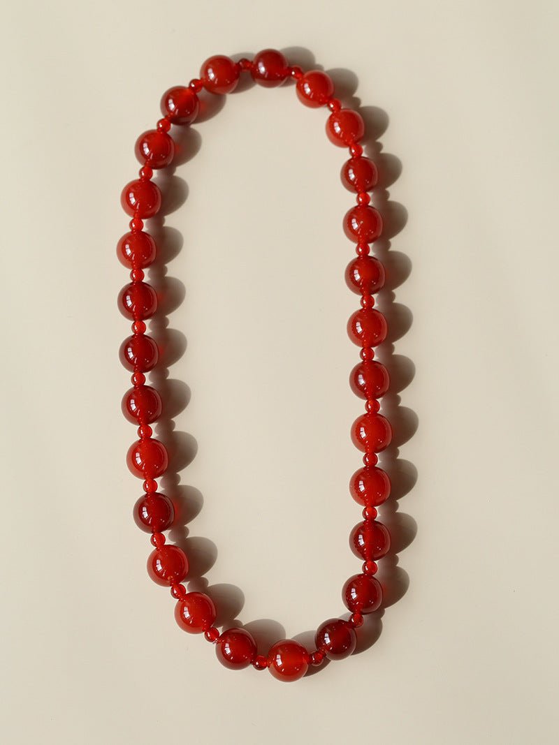 Radiant Red Agate Double Wrap Necklace - Bracelet - floysun