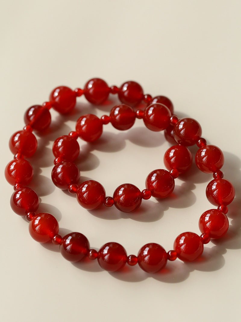 Radiant Red Agate Double Wrap Necklace - Bracelet - floysun